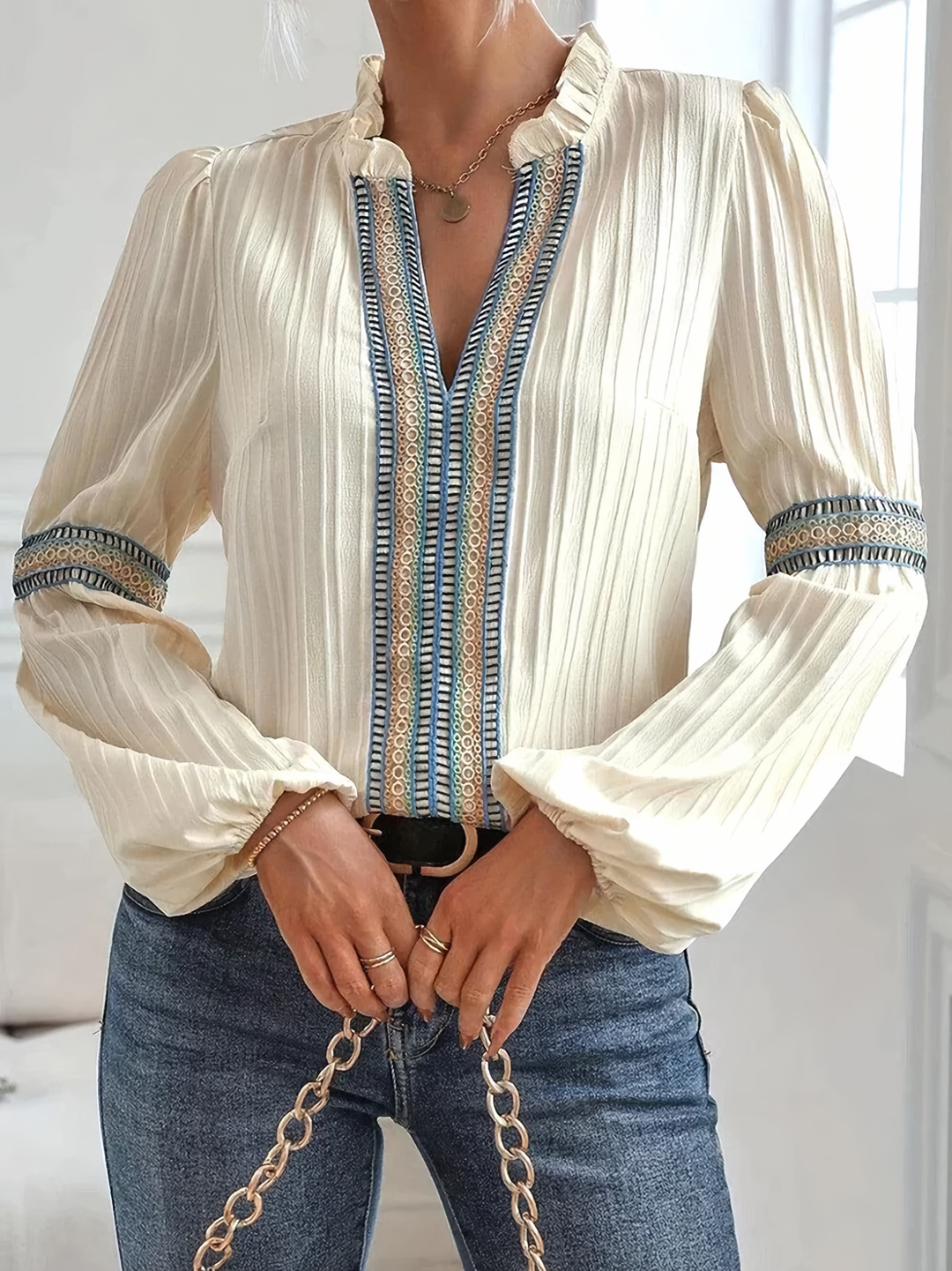 Valerie™ - Blouse Épatante à Col en V