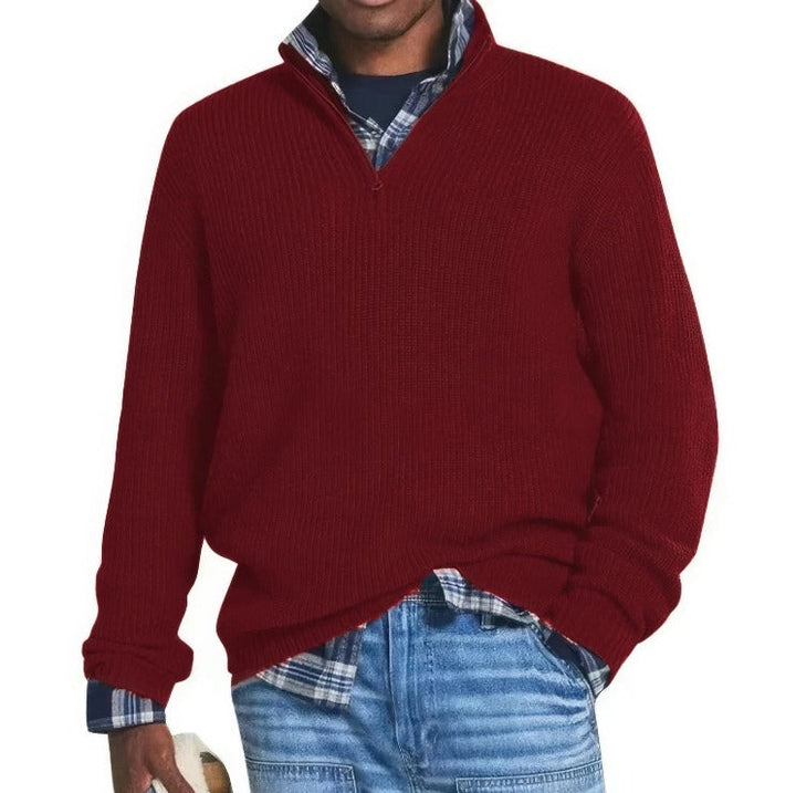 CLAUDE - PULL TRICOTÉ ZIPPÉ POUR HOMMES
