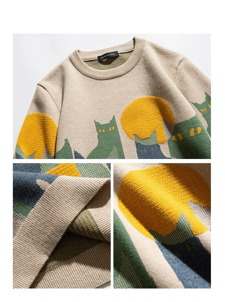 FABIEN - PULL UNISEXE AVEC CHATS