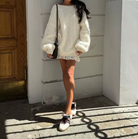 Esme | Pull oversize duveteux
