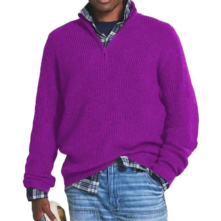 CLAUDE - PULL TRICOTÉ ZIPPÉ POUR HOMMES