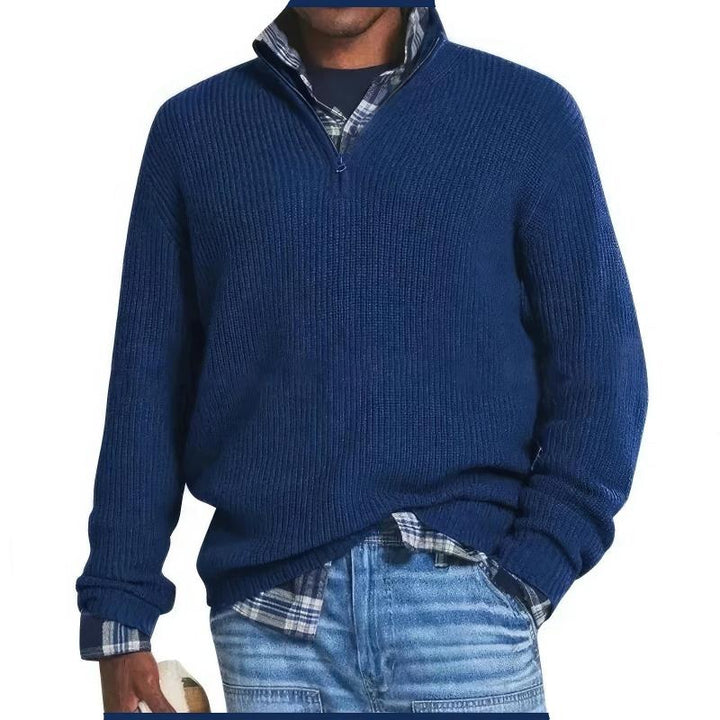 CLAUDE - PULL TRICOTÉ ZIPPÉ POUR HOMMES